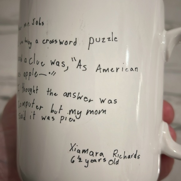 Apple Rainbow Xiamara Richards letter to Steve Jobs Coffee Mug RARE - Picture 9 of 10